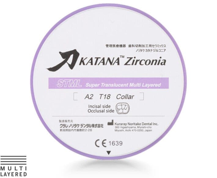 Katana Zirconia STML multi-layered disc
